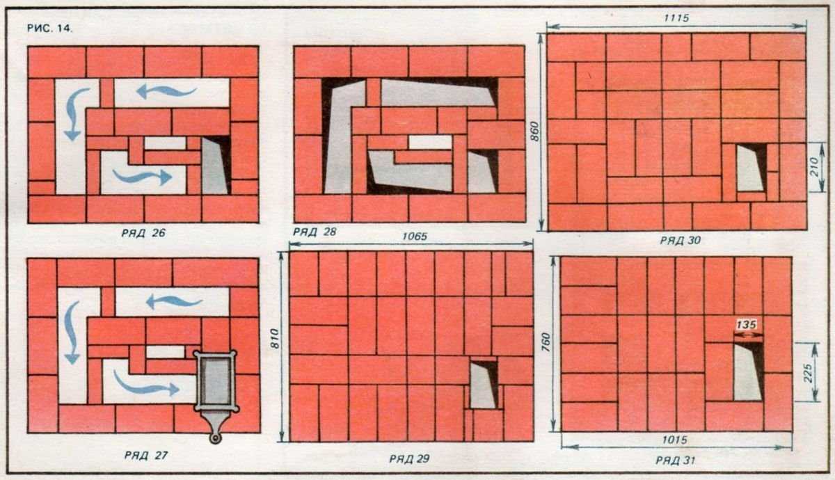 Сложить печь из кирпича своими руками в доме с плитой по шагово фото и чертежи