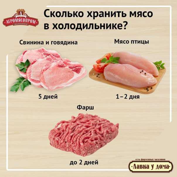 Сколько можно хранить мясо в морозилке, холодильнике: сроки, советы