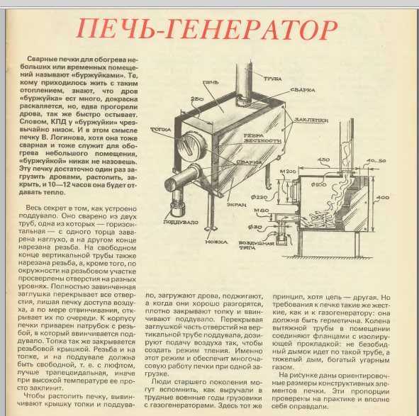 Как сделать буржуйку правильно своими руками в домашних условиях - из газового баллона и длительного горения