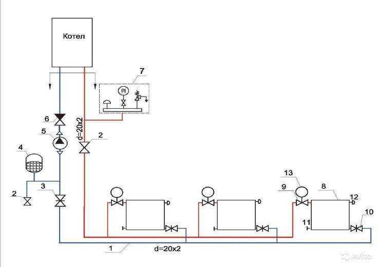 Схемы подключения для котлов отопления. угольный, газовый, электро