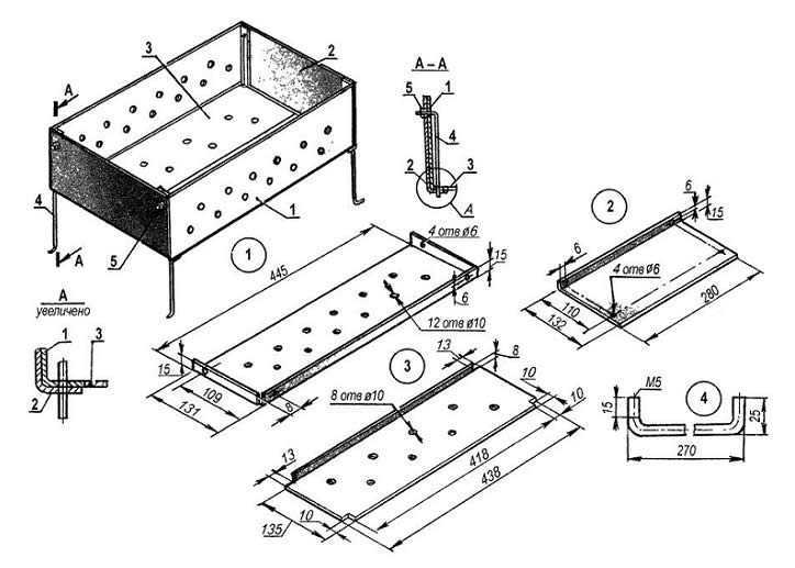 Сварить мангал с крышей своими руками чертежи и фото