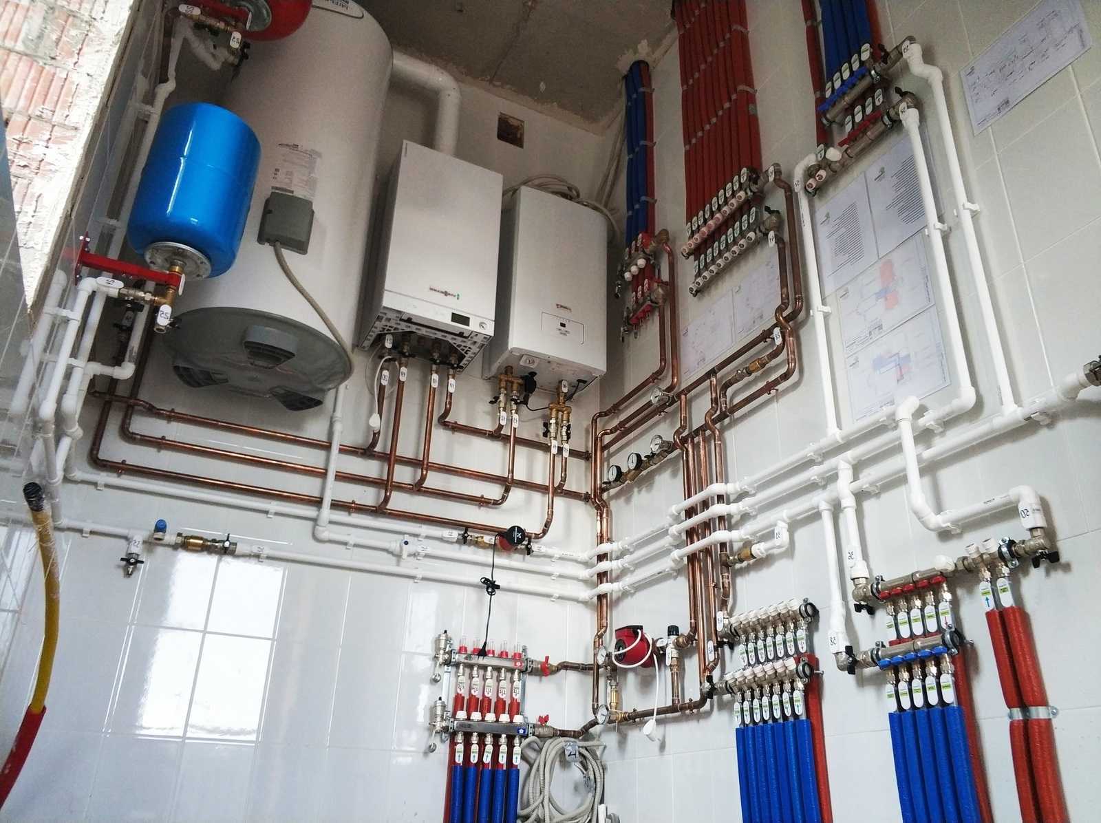 Система отопления частного дома с газовым котлом фото