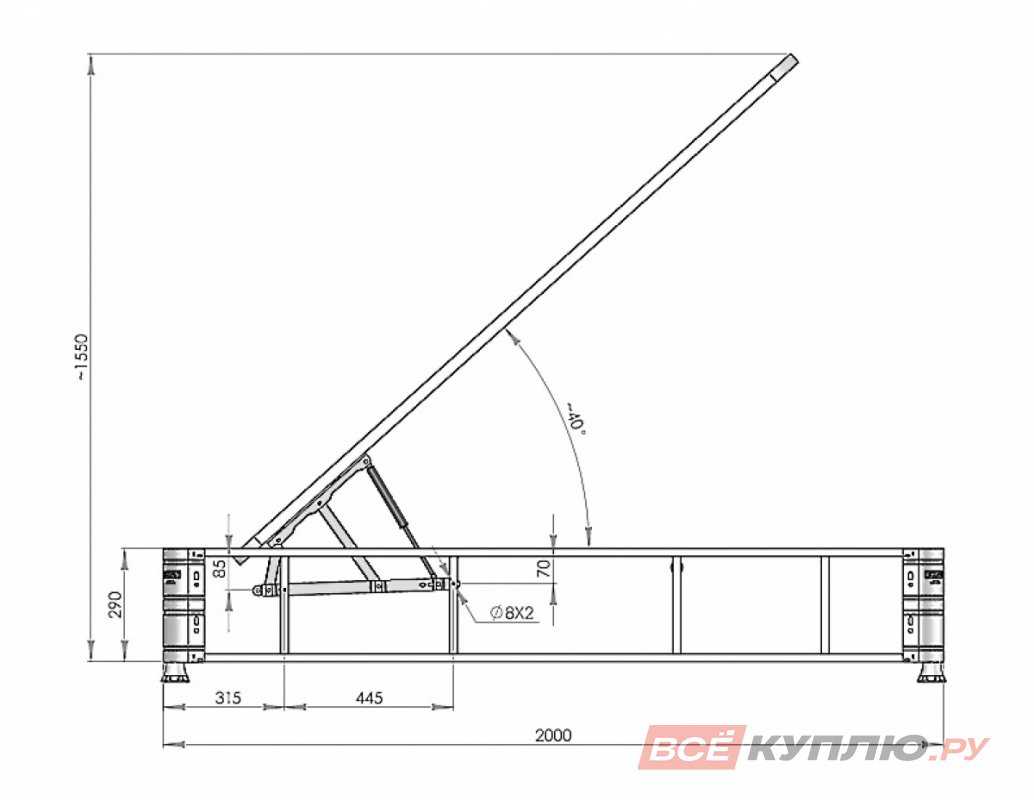 Как установить подъемный механизм для кровати с газлифтом