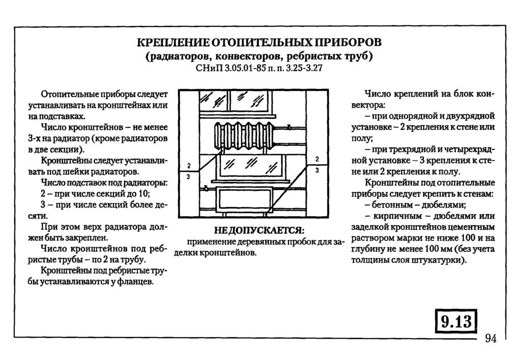 Установка чугунных радиаторов отопления: крепление к стене и сколько стоит монтаж