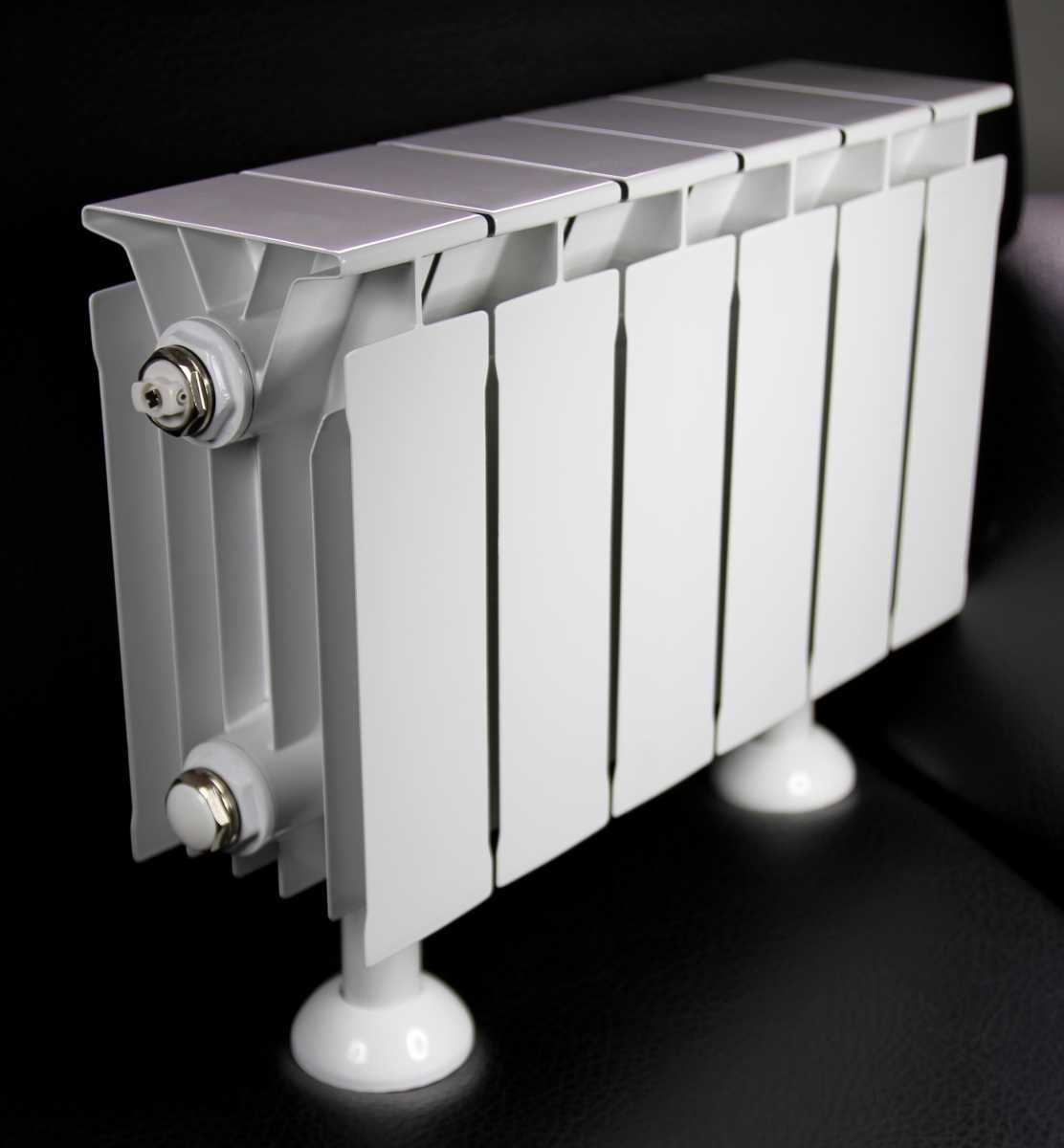 Теплоотдача биметаллических радиаторов отопления одной секции
