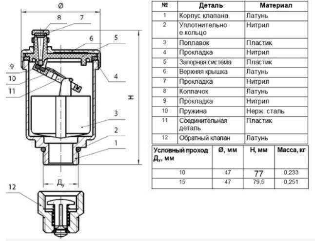 Воздухоотводчик чертеж dwg