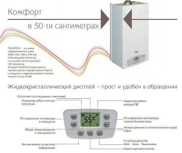 Установи температуру котла