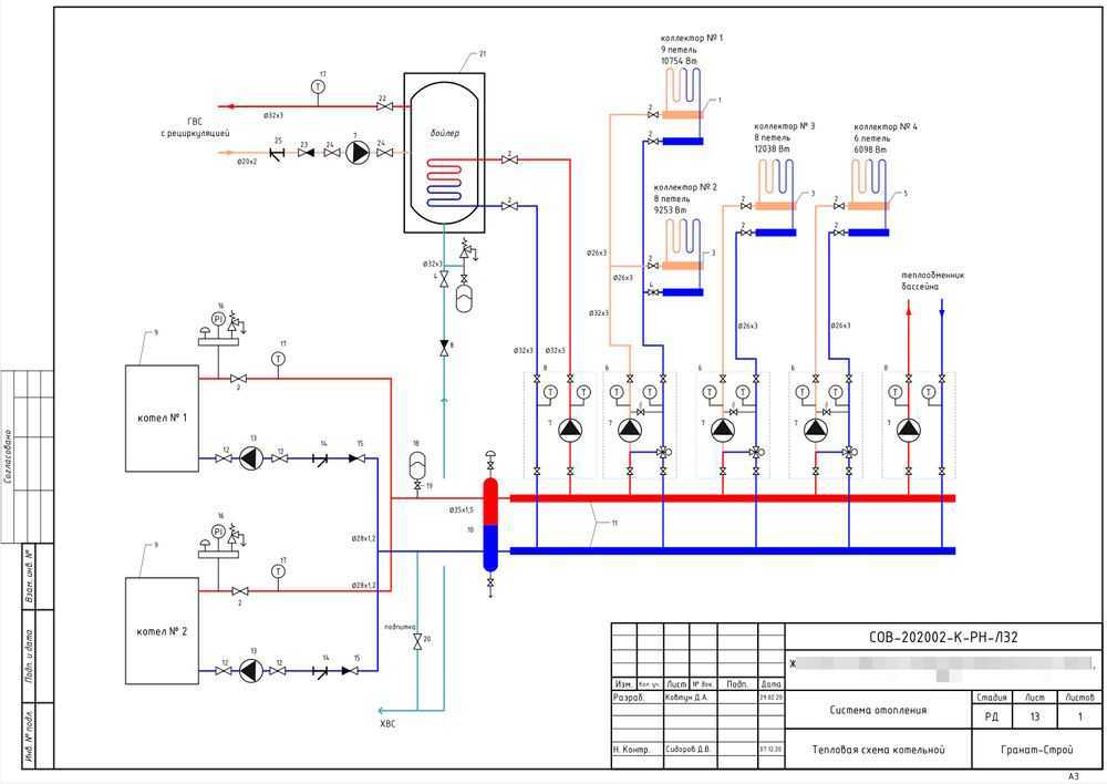 Проект котельной для частного дома с газовым котлом схема