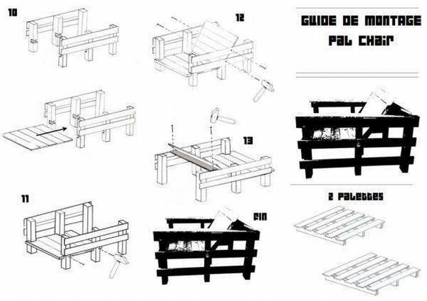 Мебель из паллет чертежи и схемы своими руками пошагово