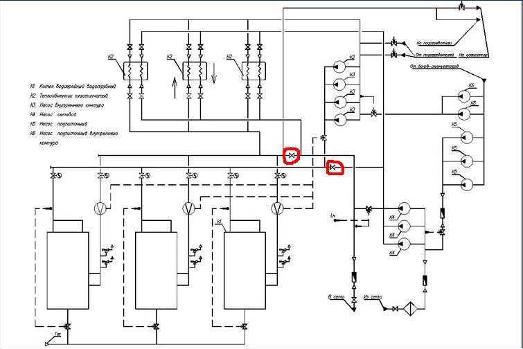 Принципиальная схема котельной газовой